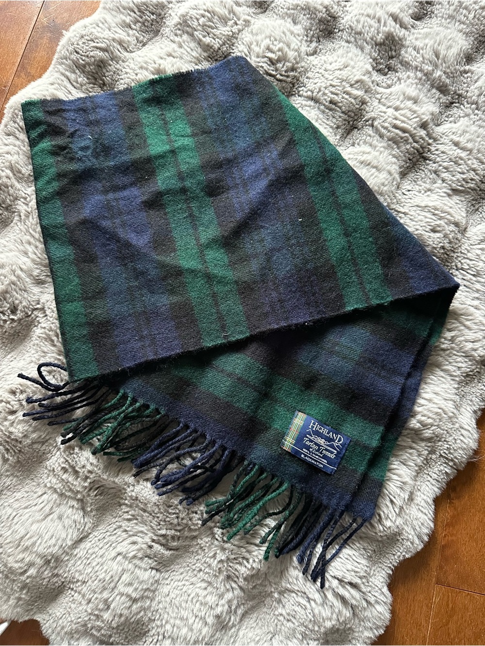 Highland Tartan Tweed Blackwatch Lambswool Scarf